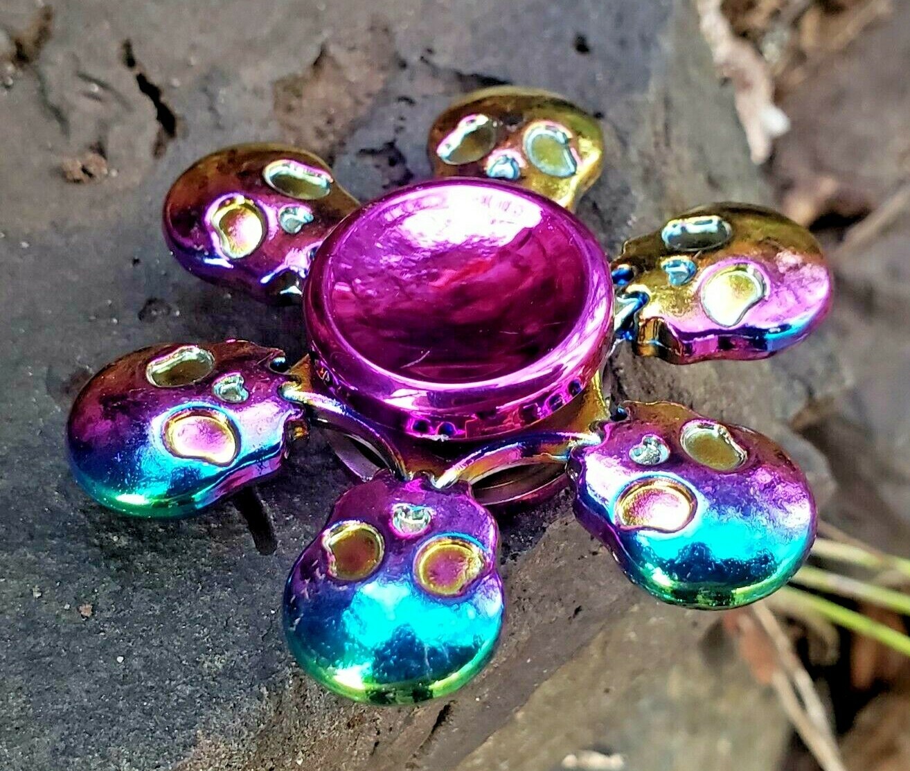 Rainbow Ghosts Skulls Fidget Spinner Toy Kid Adults Boys Girls ADHD Focus Stress