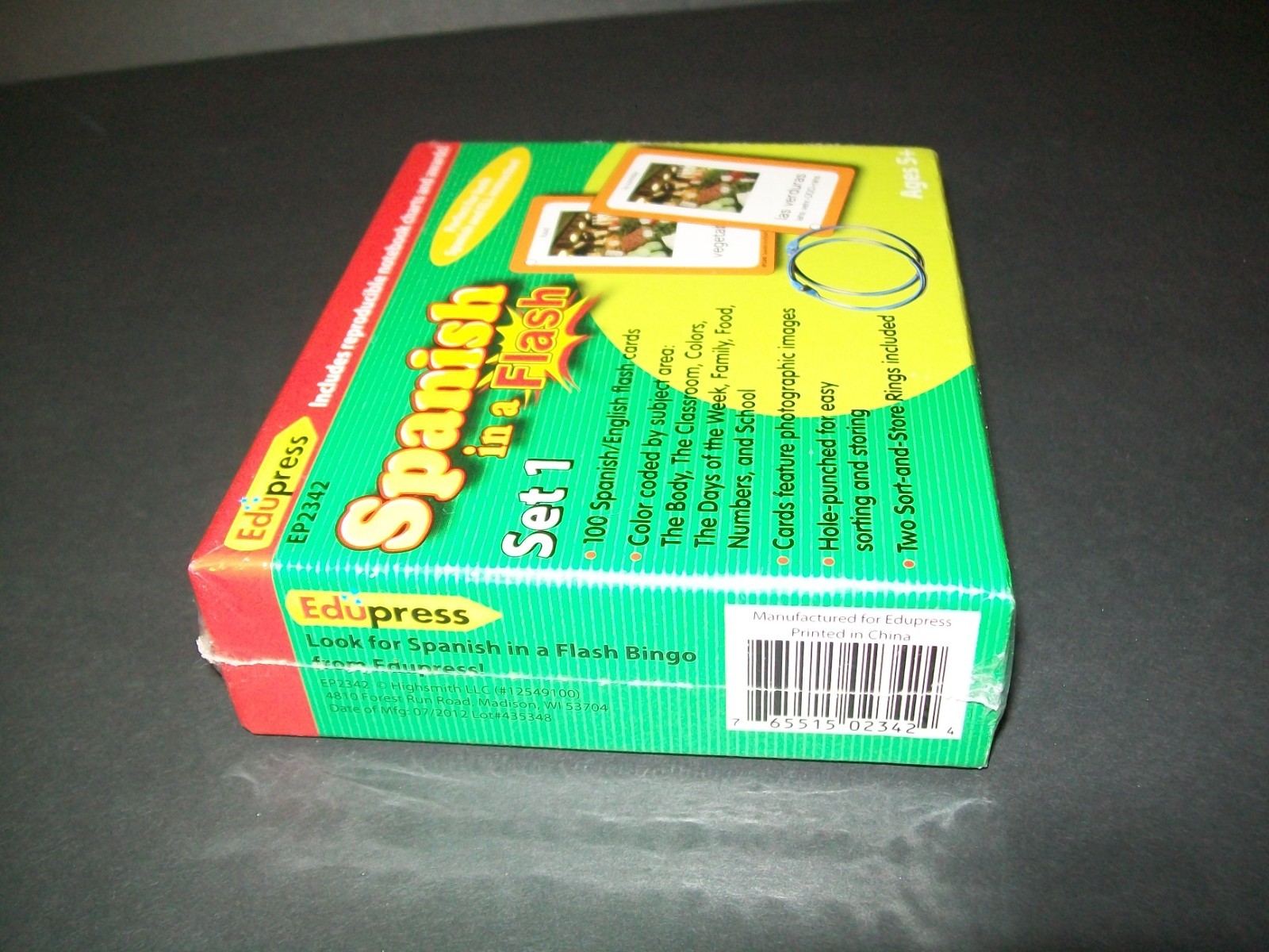 Edupress Spanish In A Flash Cards Set 1 Brand New Factory Sealed Box