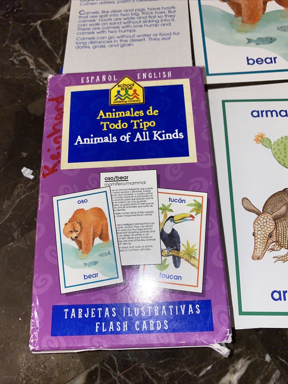 52 Flash Cards Animals Of All Kinds With Spanish Translation