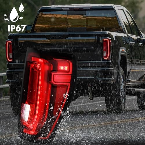 Full LED Tail Light Assembly Compatible with GMC Sierra LED-Right