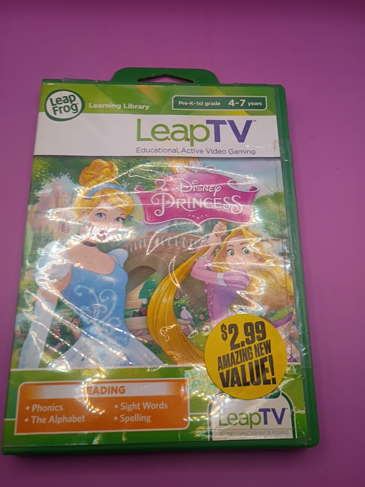 New Leap Frog Leap TV Disney Princess Educational Video Game, Sealed