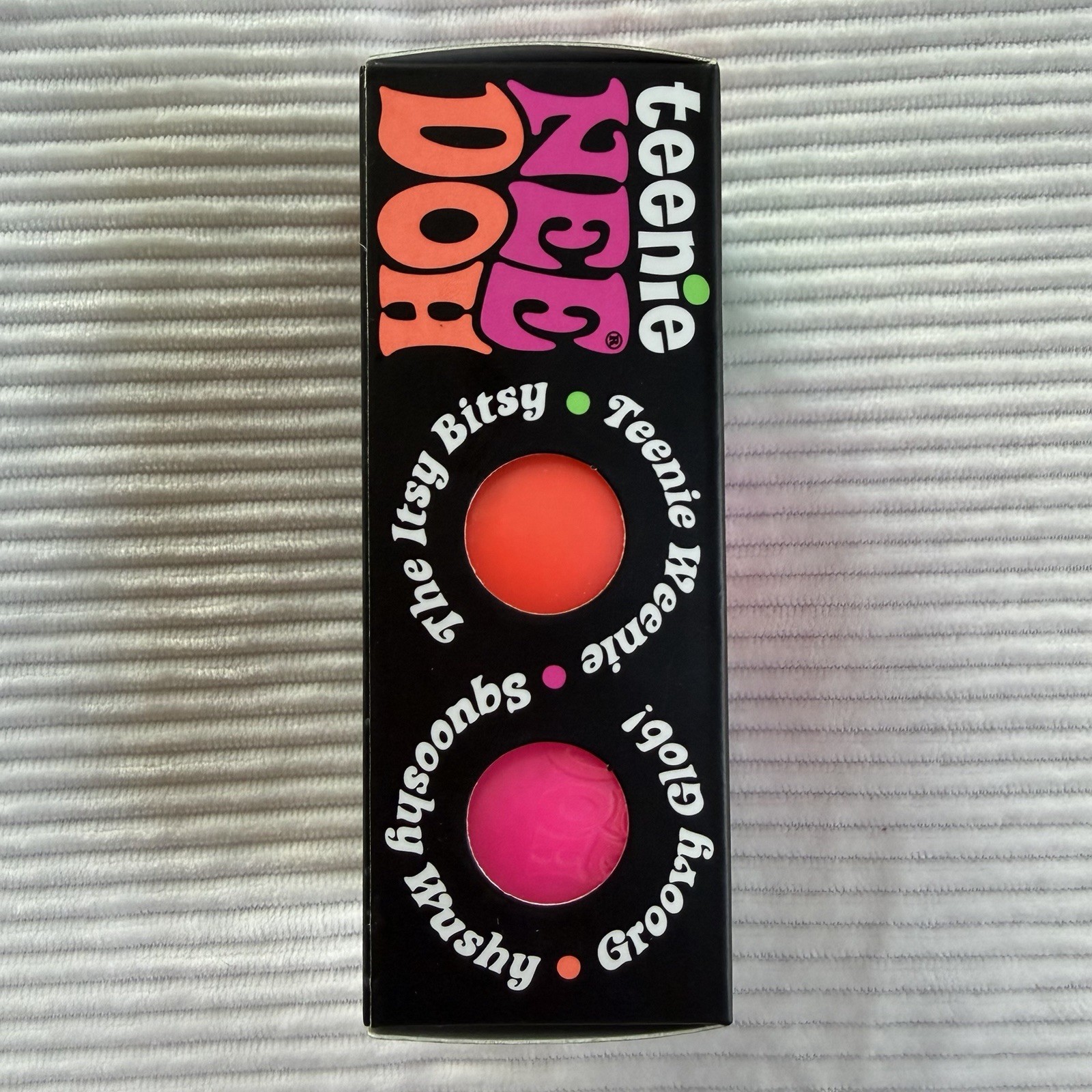 Schylling NeeDoh teenie 3-Pack Squeeze Balls Green Pink Orange TikTok VIRAL NIB
