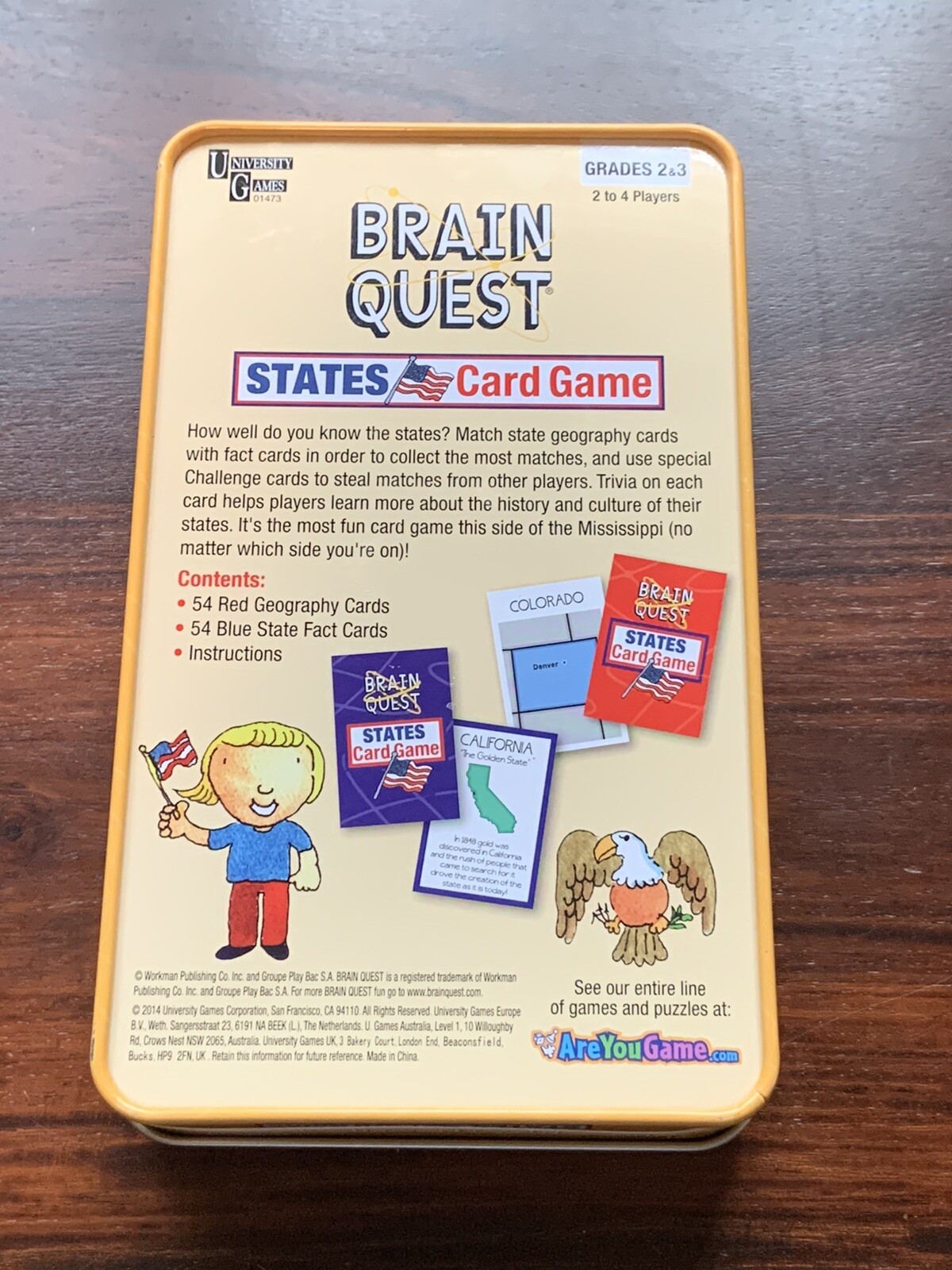 NEW University Games “Brain Quest” States Trivia Card Game Grades 2/3