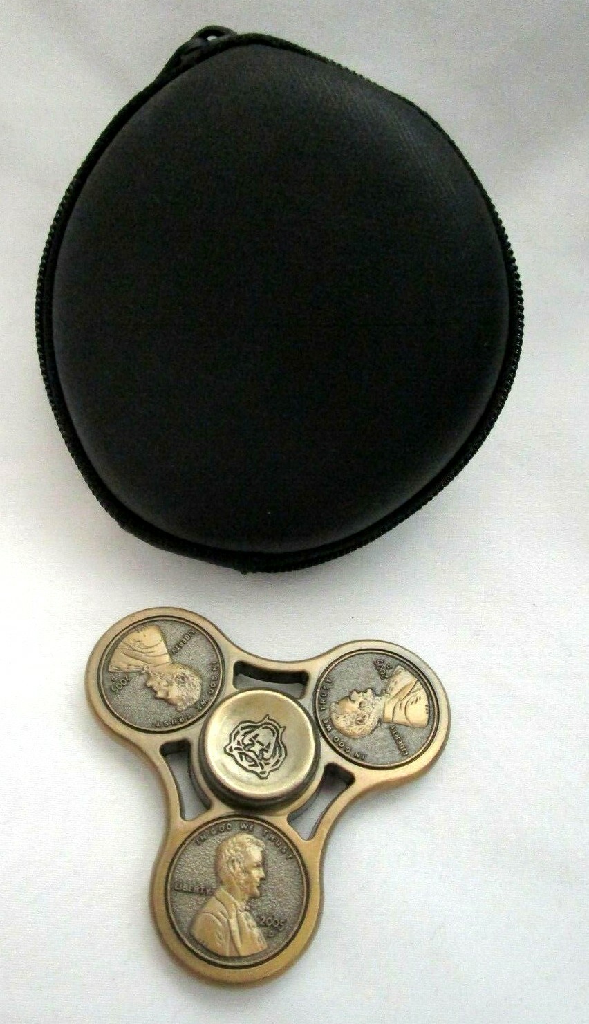 Bronze Color One Cent Tri Hand Finger Spinner Fidget EDC Desk Toy Gyro-New!