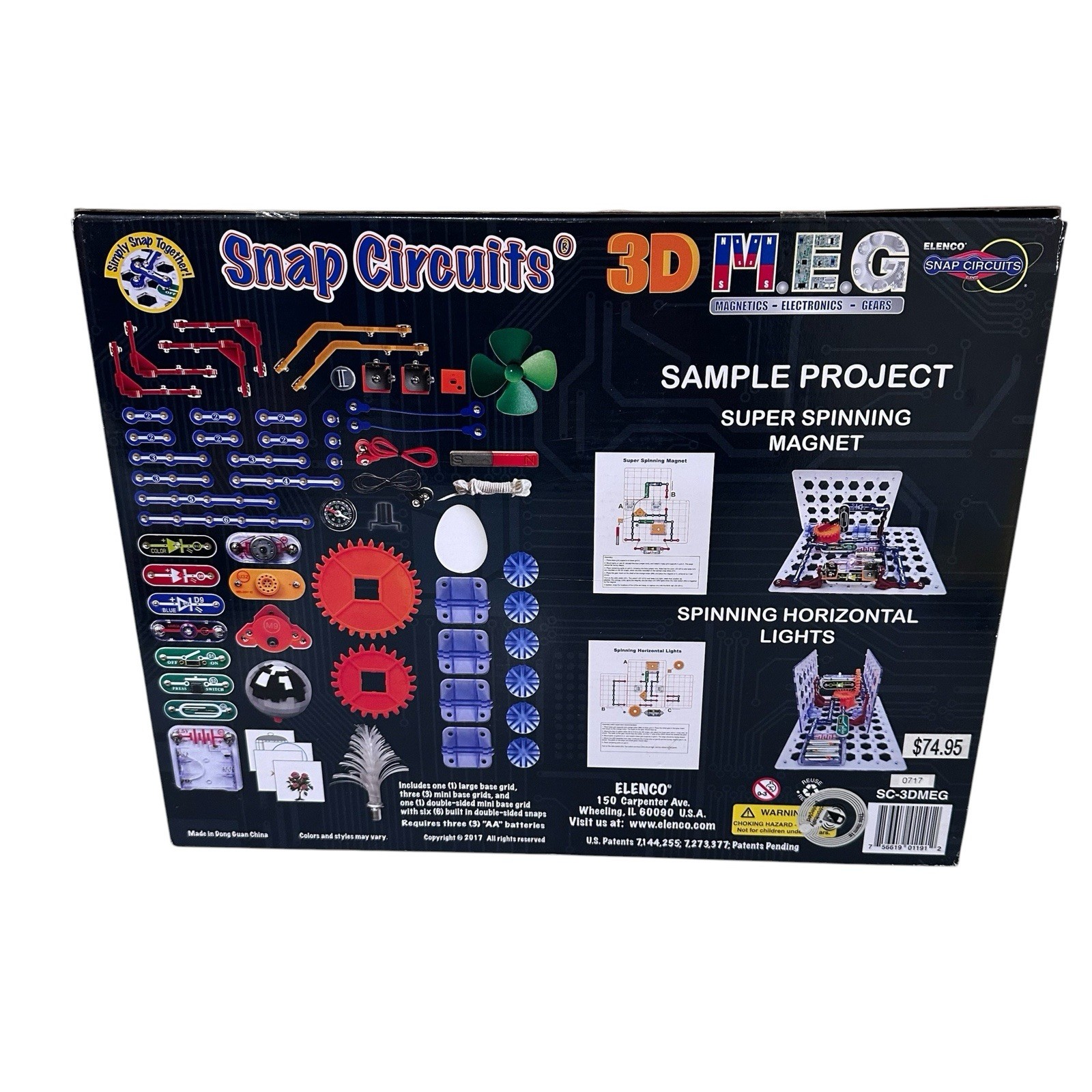 Snap Circuits-3D M.E.G. Electronics Discovery Kit – NEW Sealed Box Has Some Wear