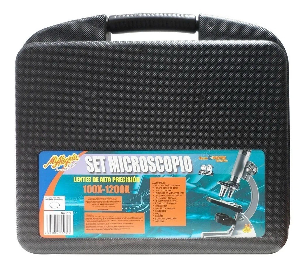 Mexican Toy Microscope With Case 100x 1200x Made In Mexico Mi Alegria Juguete