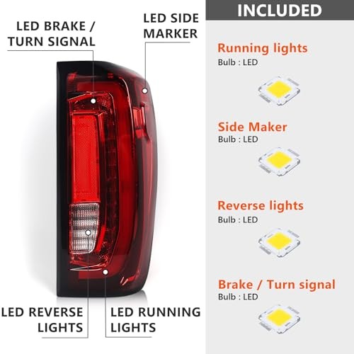Full LED Tail Light Assembly Compatible with GMC Sierra LED-Right
