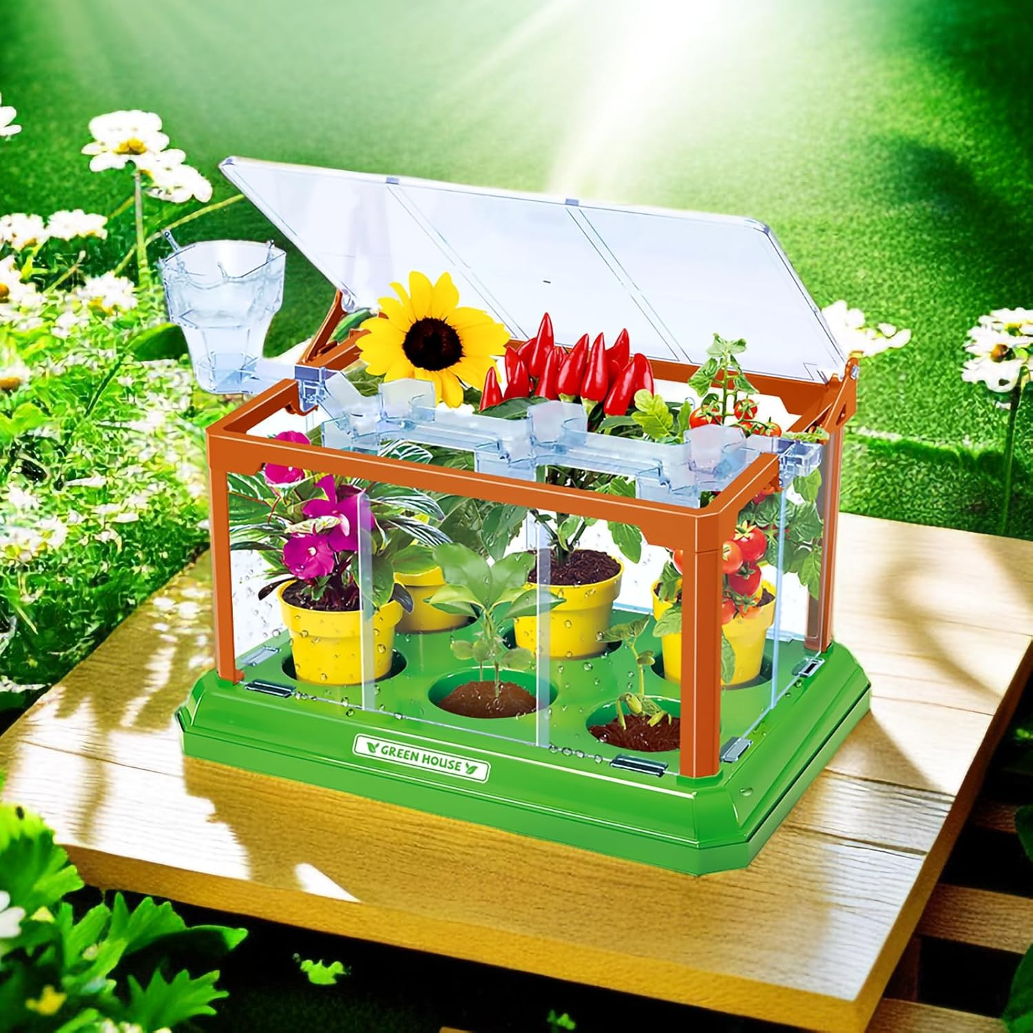 Kids Gardening Kit Greenhouse Growing Terrarium Kit Plant Growing Set Discovery
