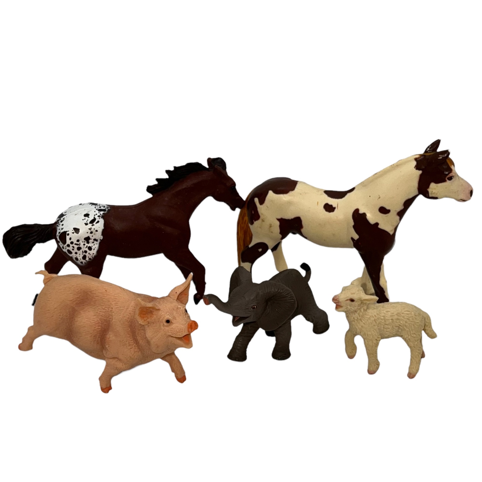 Safari Ltd. & CE Branded Farm Animals & Elephant Lot of 5 Toys