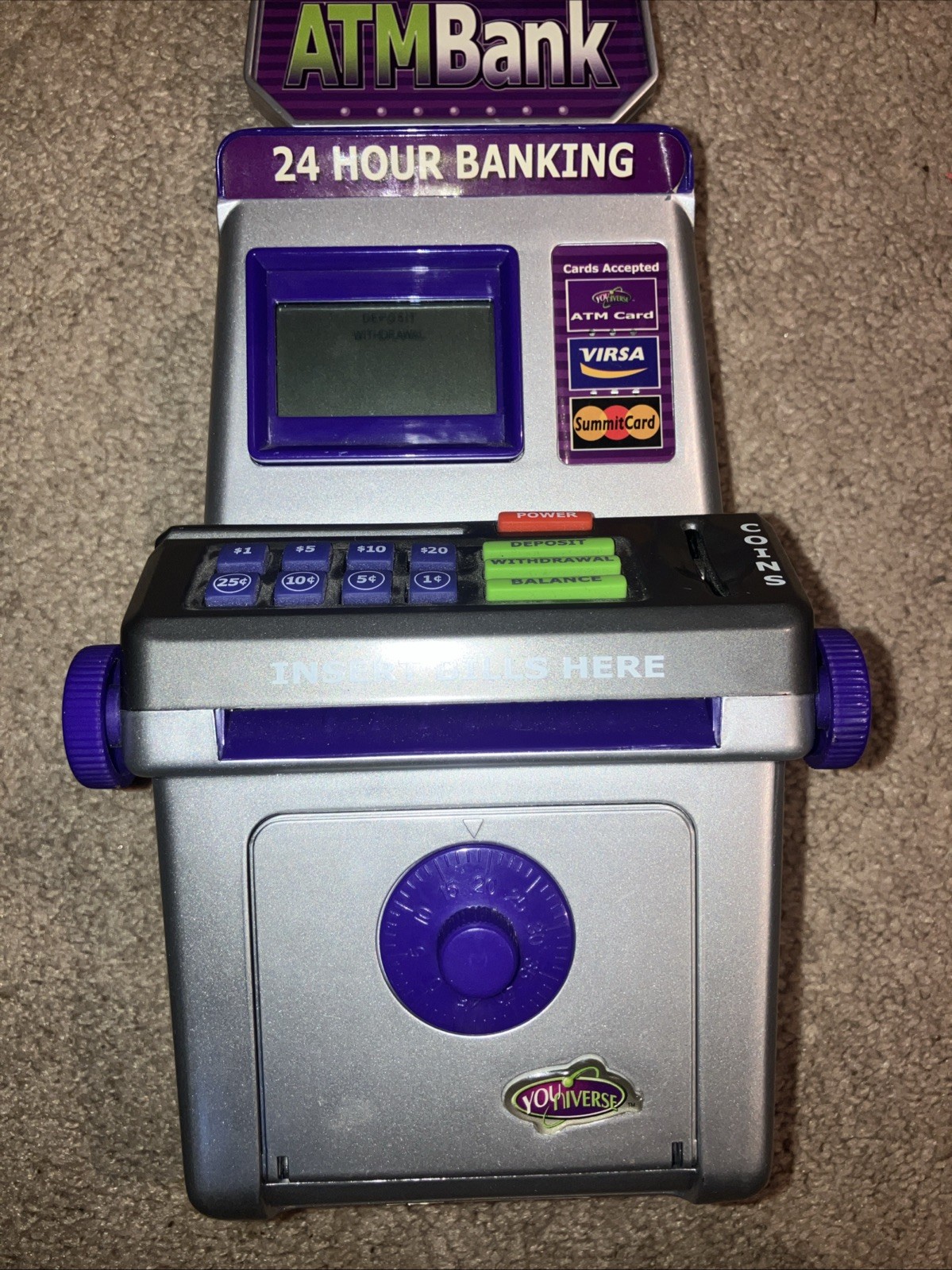 Vtg YOUNIVERSE Money ATM Machine SAVINGS BANK SUMMIT TOYS 2004