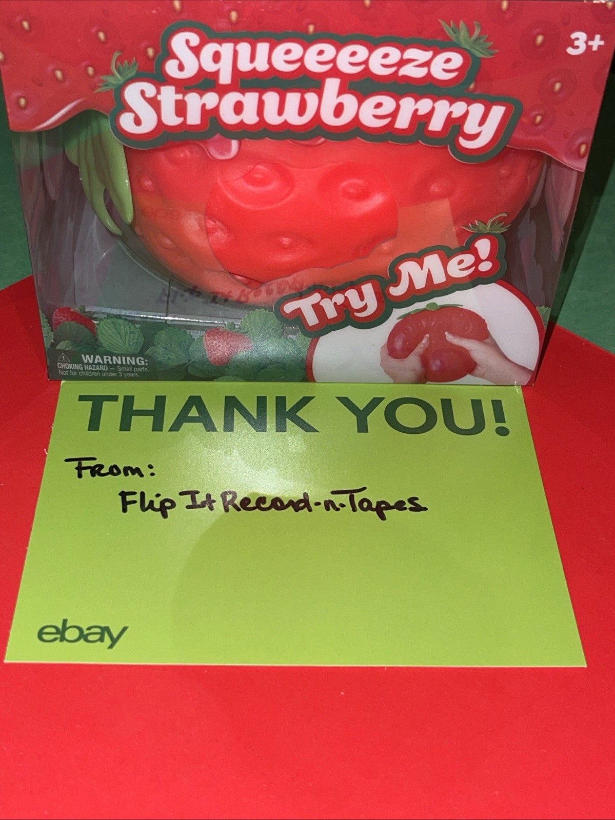 Big Squishy Squeeezy Strawberry Squishy Toy Sensory Sunny Days Lot Of 2