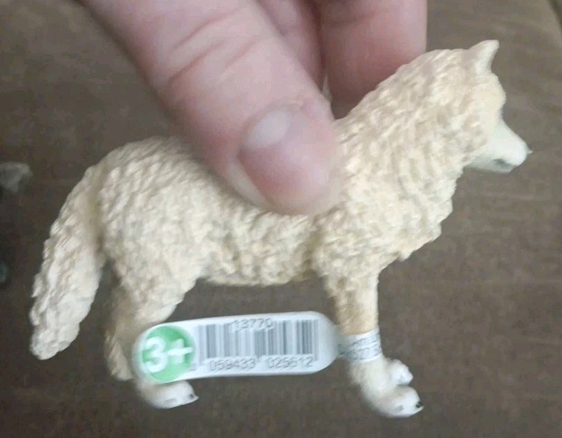 2 Schleich Giant Tortoise Wild Life ’08 & White Wolf Toy Figures Diorama Animals