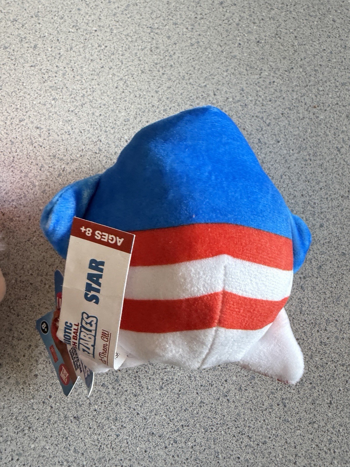 2 New Patriotic USA Plush Ball Squeezables STAR & UNCLE SAM Squishy Toy America