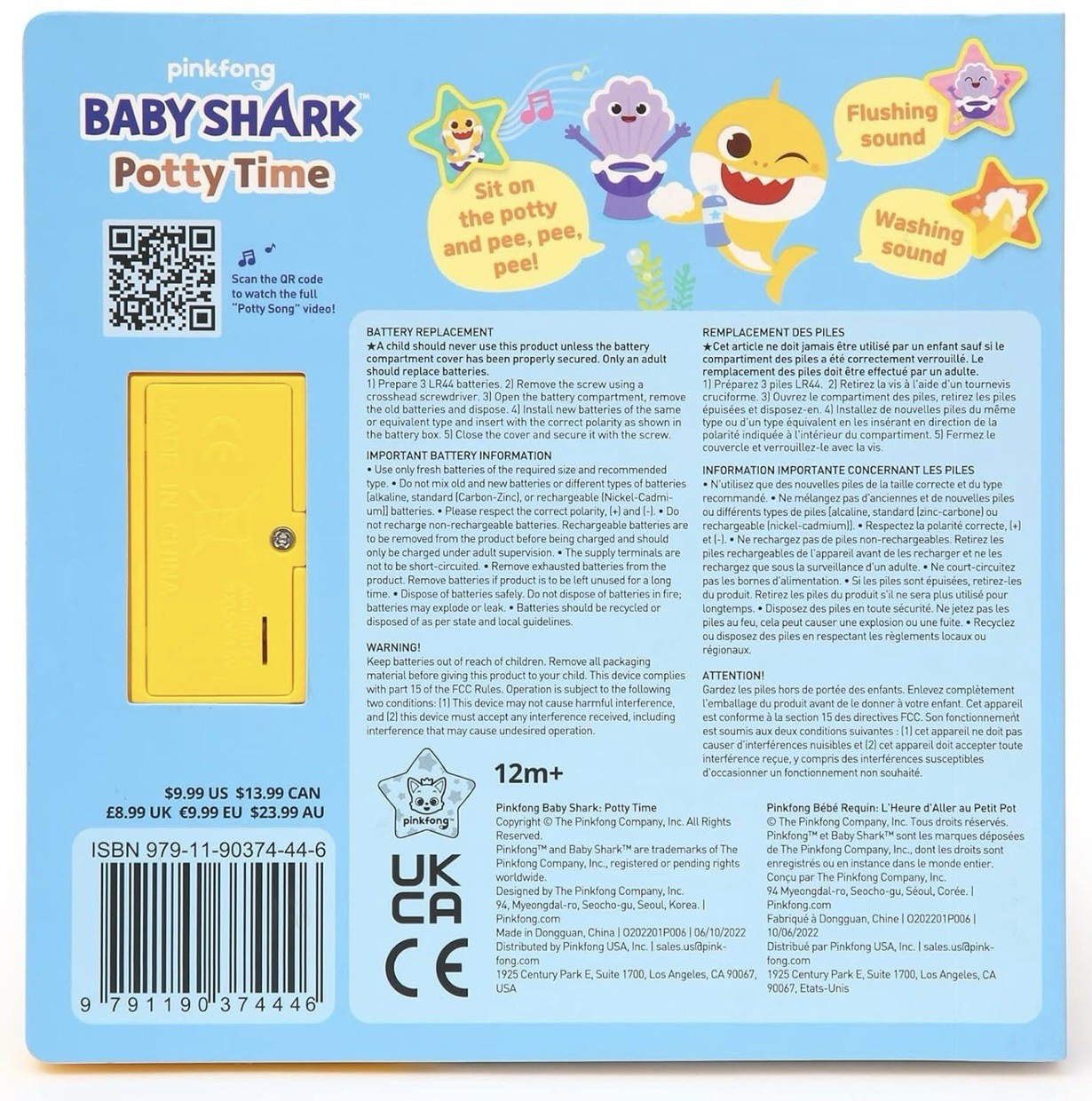 Pinkfong Baby Shark Potty Time Sound Book Interactive Potty Training Storybook