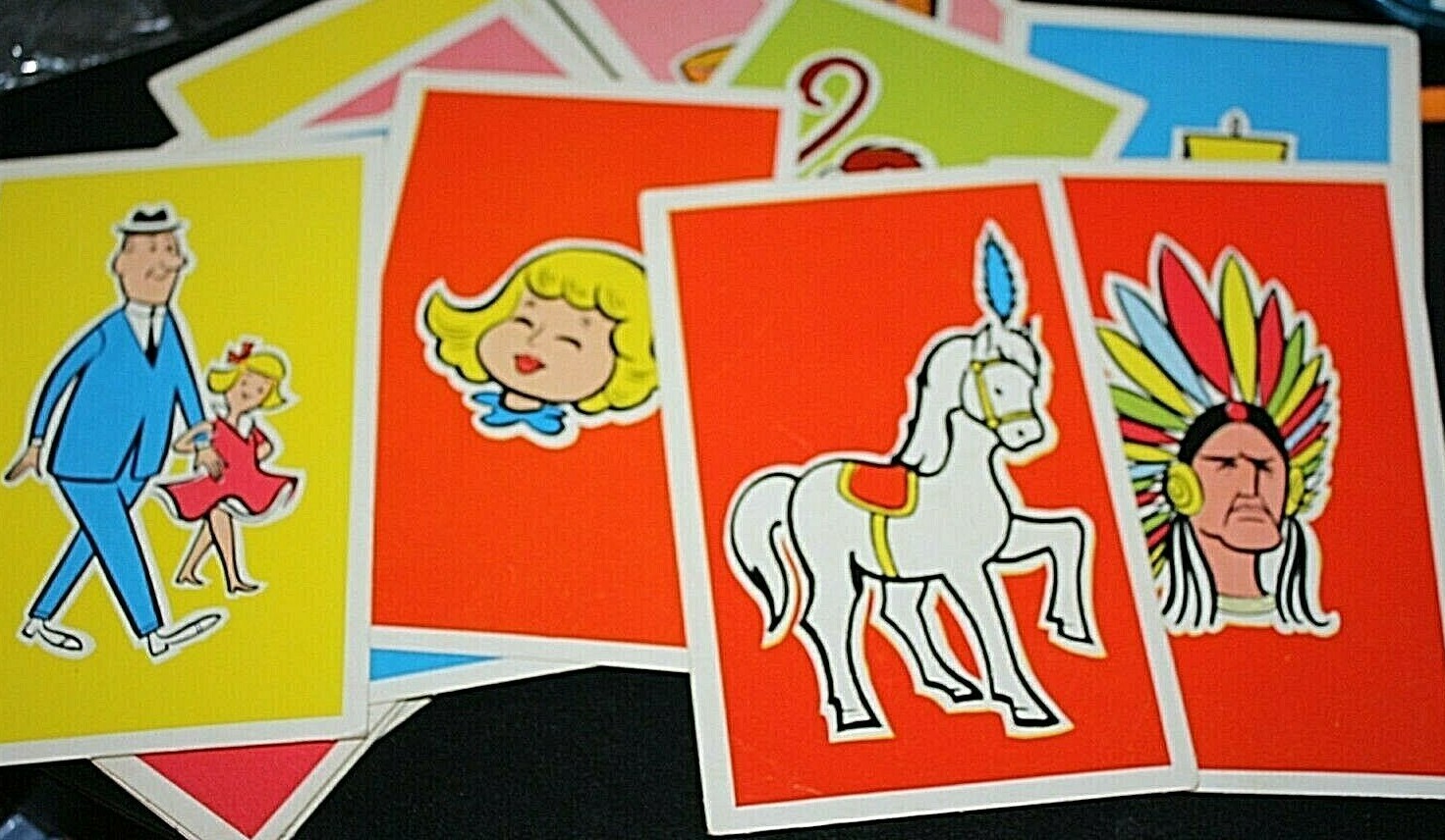 Vtg 1960s Flash Cards Upper Case Letters Complete Set Color Pictures Class -W =