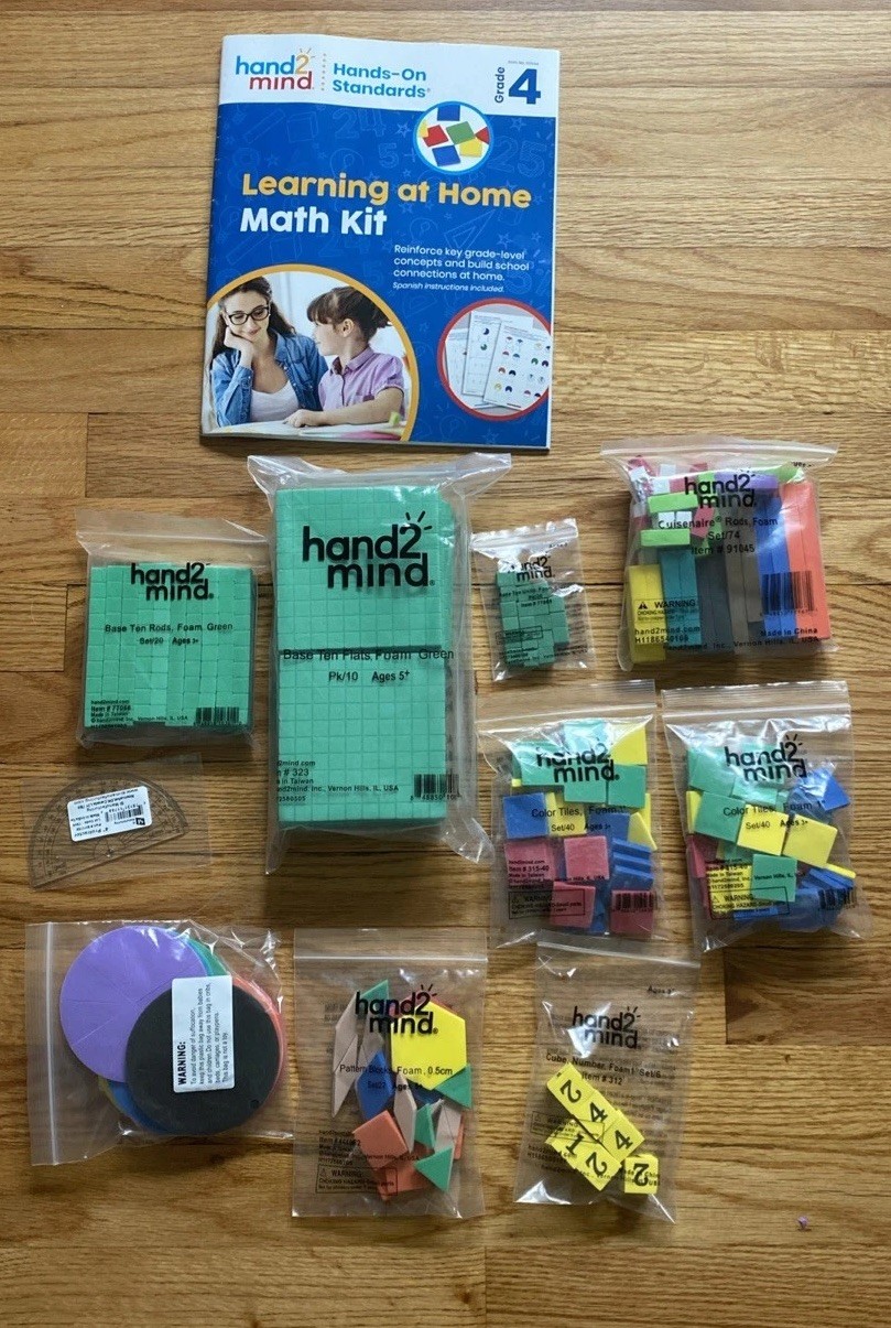 Hand 2 Mind Hands-on Standards Grade 4 Math Blocks Foam Brick Complete hand2mind