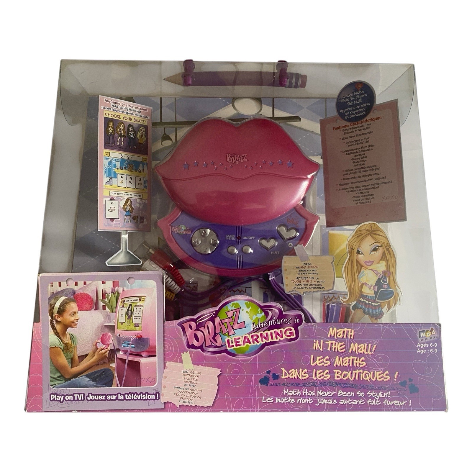 Bratz MGA Adventures In Learning “Math In The Mall” Plug & Play TV Game Lips
