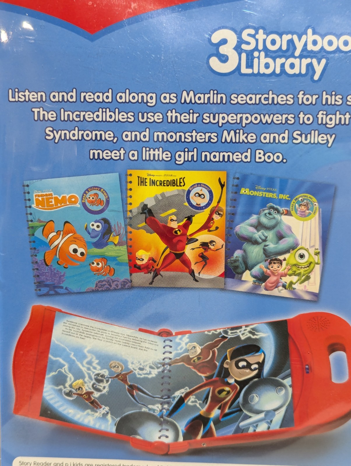 New Story Reader 3 Storybook Pack Nemo, Incredibles, Monsters Inc 2007