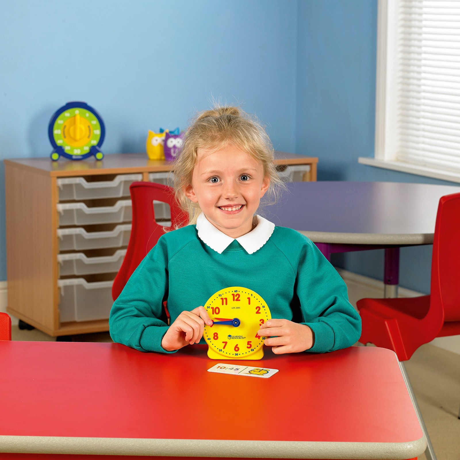 Learning Resources Big Time Student Clock, Teaching & Demonstration Clock, 12