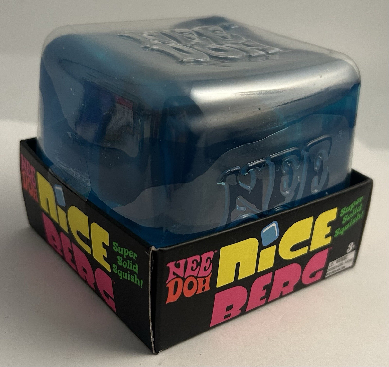 Schilling NeeDoh Nice Berg Blue XL Giant Nee Doh Squish Cube New Squishy Blue