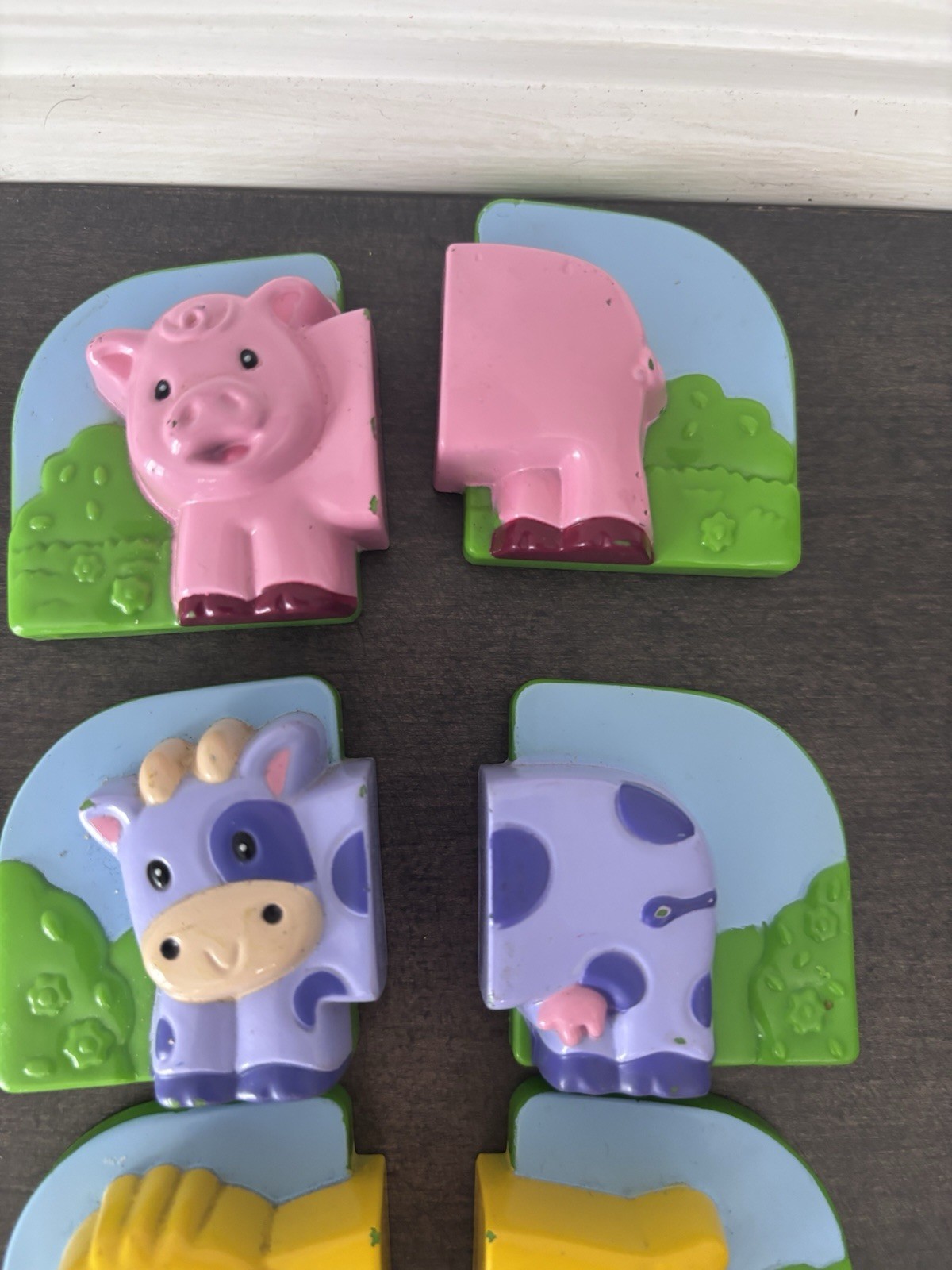 LeapFrog Fridge Phonics Farm Barn Replacement Animals Magnets Kids Lot of 4 set