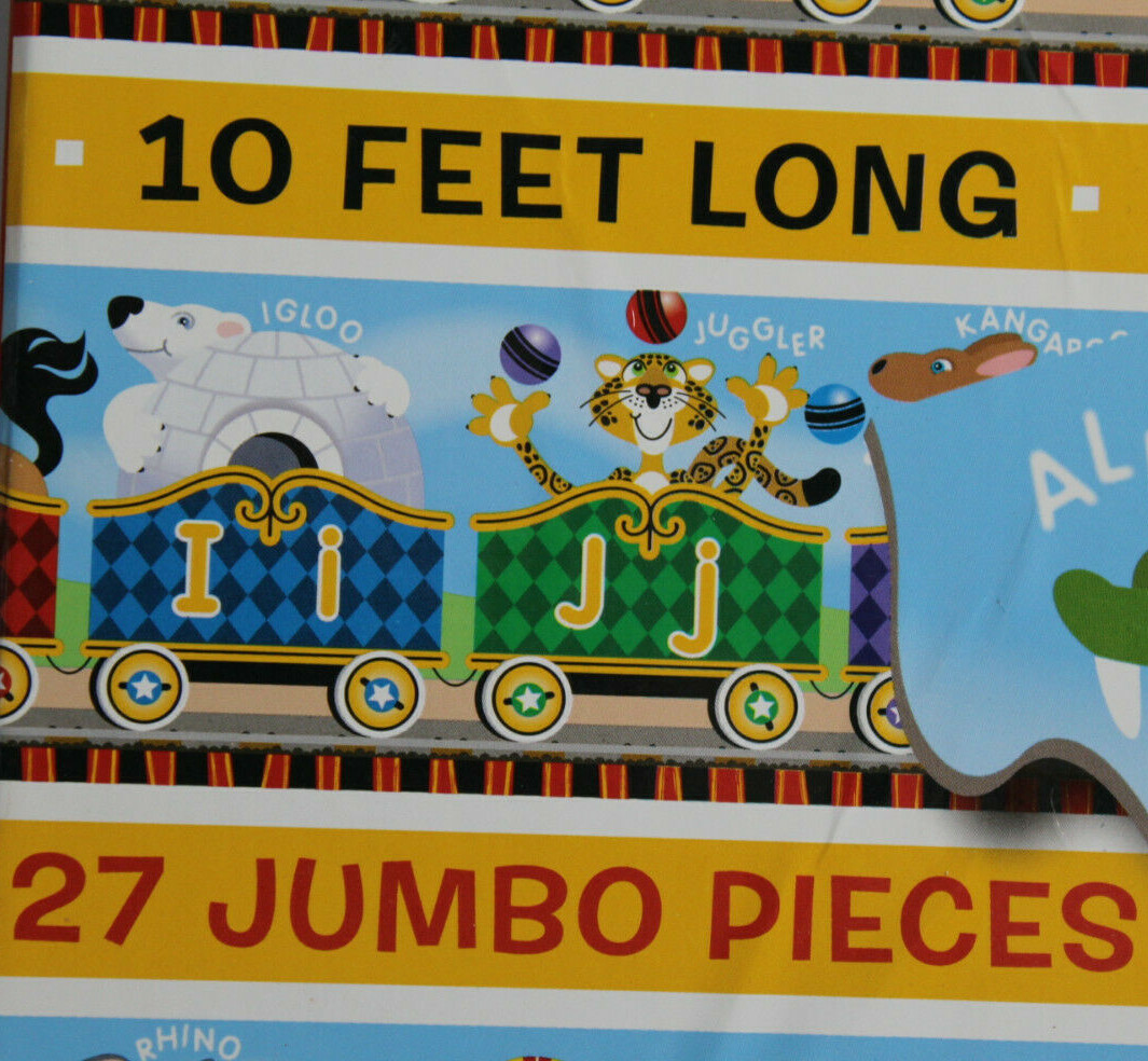 Melissa & Doug ALPHABET EXPRESS Train 27 PIECE Floor puzzle #4420 = 120″ X 6″