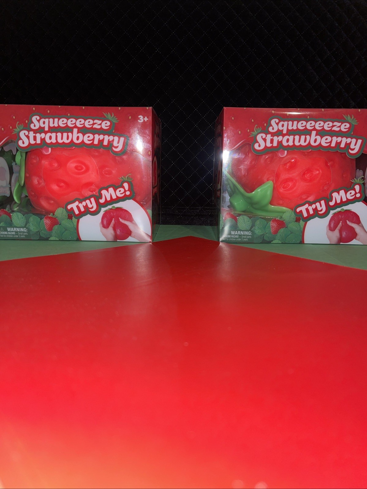 Big Squishy Squeeezy Strawberry Squishy Toy Sensory Sunny Days Lot Of 2
