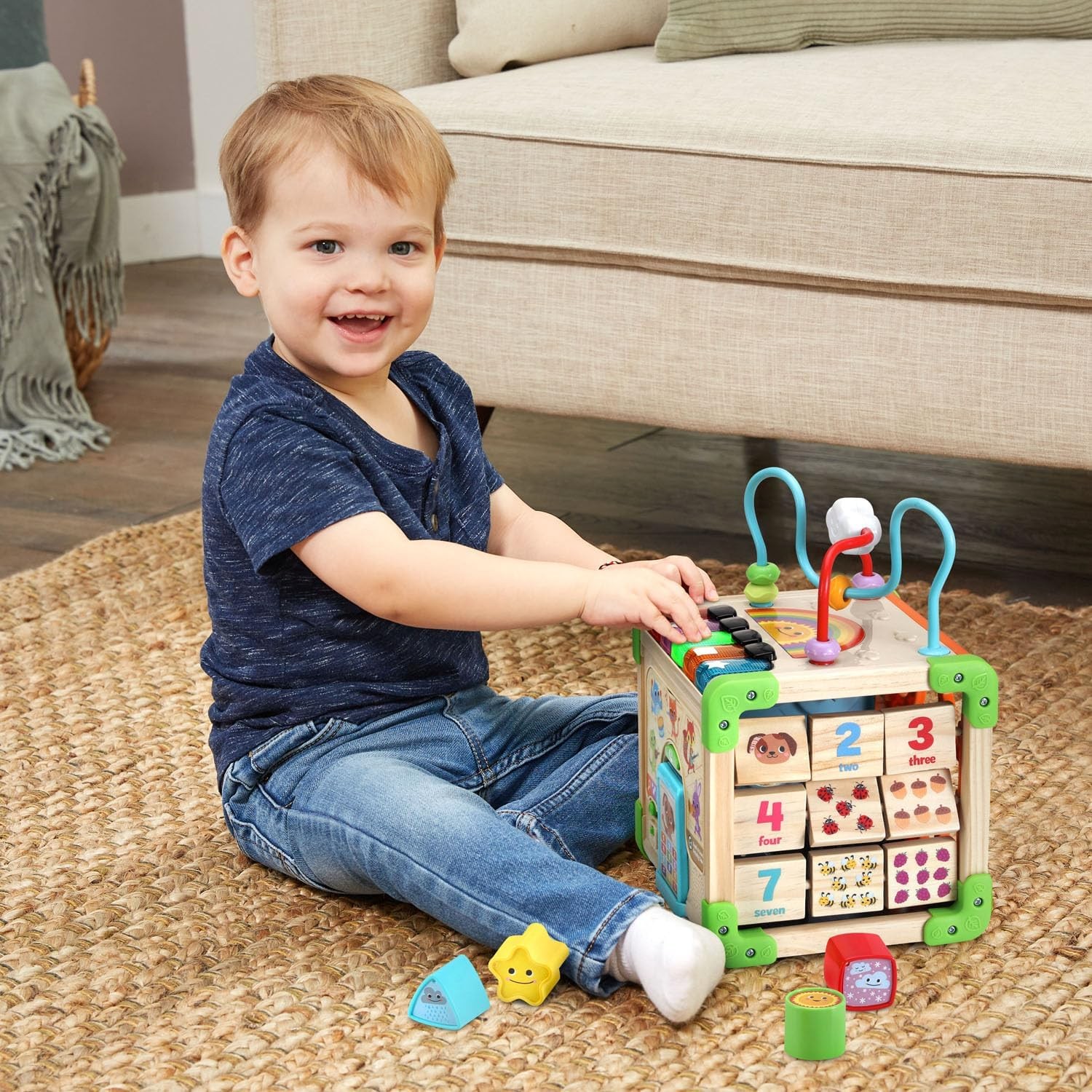 LeapFrog Touch & Learn Wooden Activity Cube (English Version)