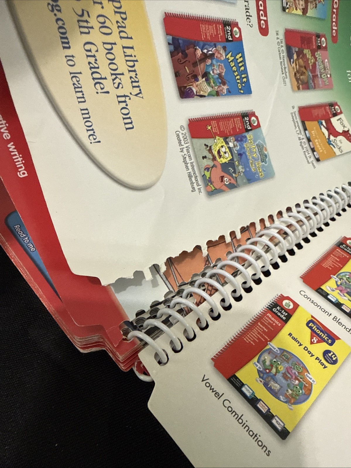 Lot 11 Cartridges & Books LeapPad Plus Writing Bag Grades 1-3