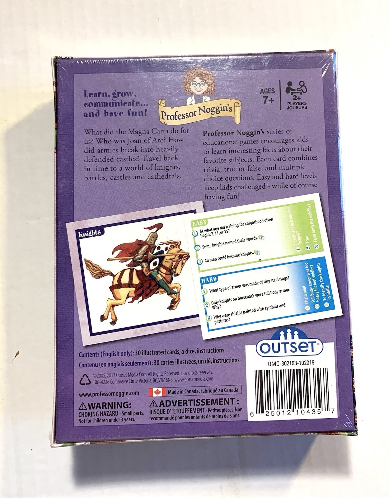 NEW Professor Noggin’s Medieval Times Card Game 1066-1453 AD Ages 7+