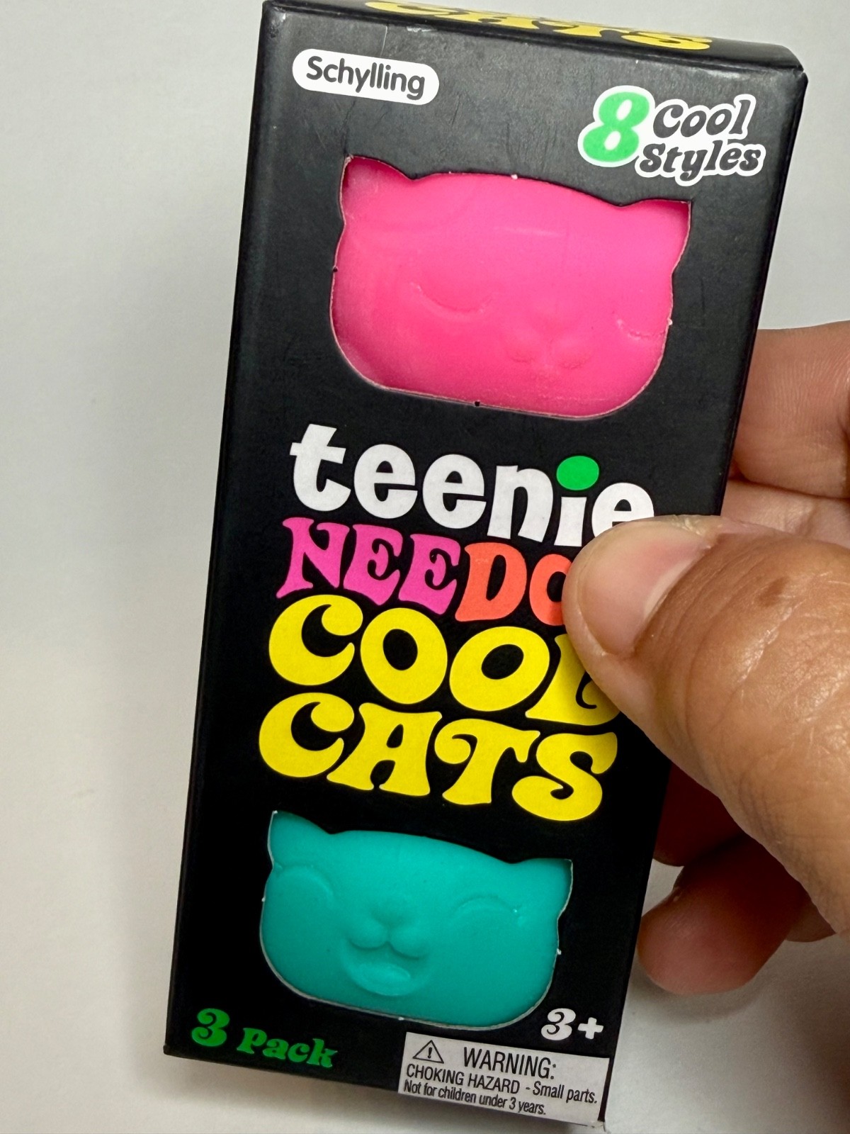 AUTHENTIC Teenie NeeDoh Cool Cats 🐱 3 Pack Viral Squishy Fidget Sensory Toy