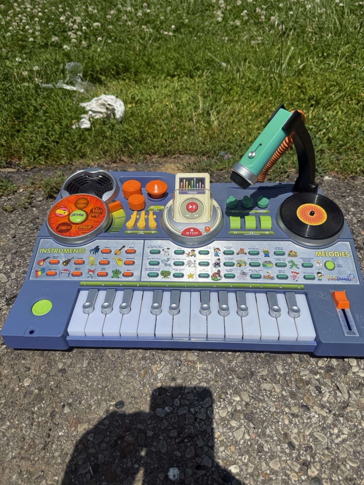 VTech KidiJamz Keyboard Blue Recording Studio DJ MP3 Music Songs Ages 3-7 Years