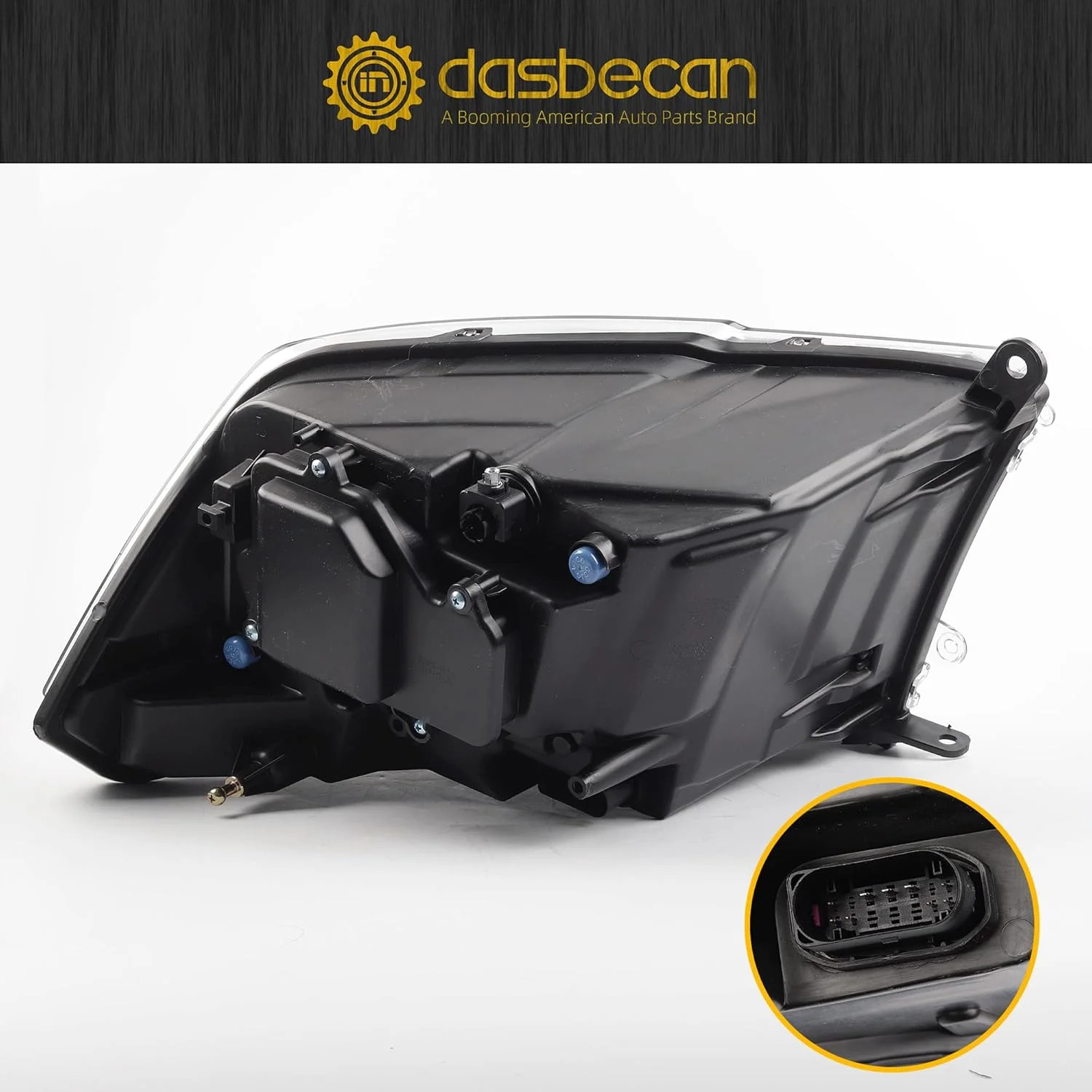 Dasbecan OE Projector Halogen Headlights w/LED Signal DRL Compatible With Dodge