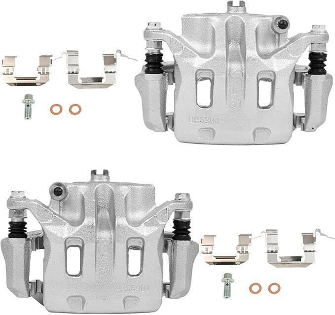 cciyu 19B2870 19B2871 Front Left & Right Brake Calipers with Bracket For
