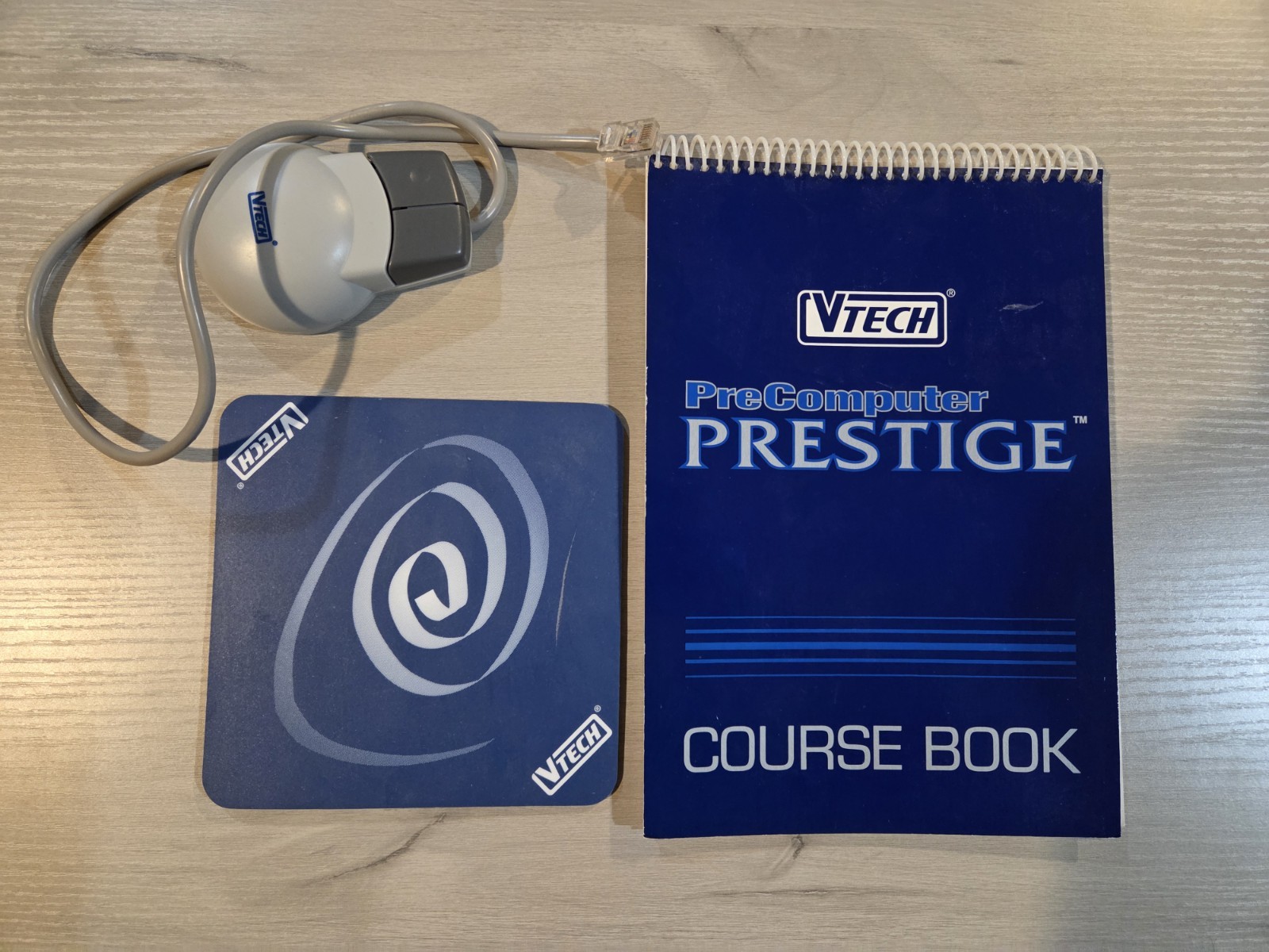 Retro Tech VTech Precomputer Prestige Course Book With Mouse And Mousepad