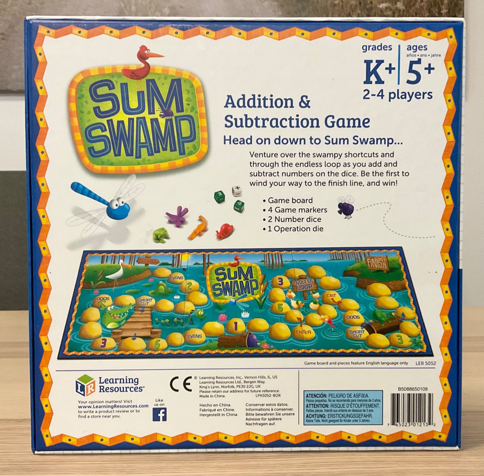 100% Complete Sum Swamp Add & Subtract Educational Board Game Preschool Toddler
