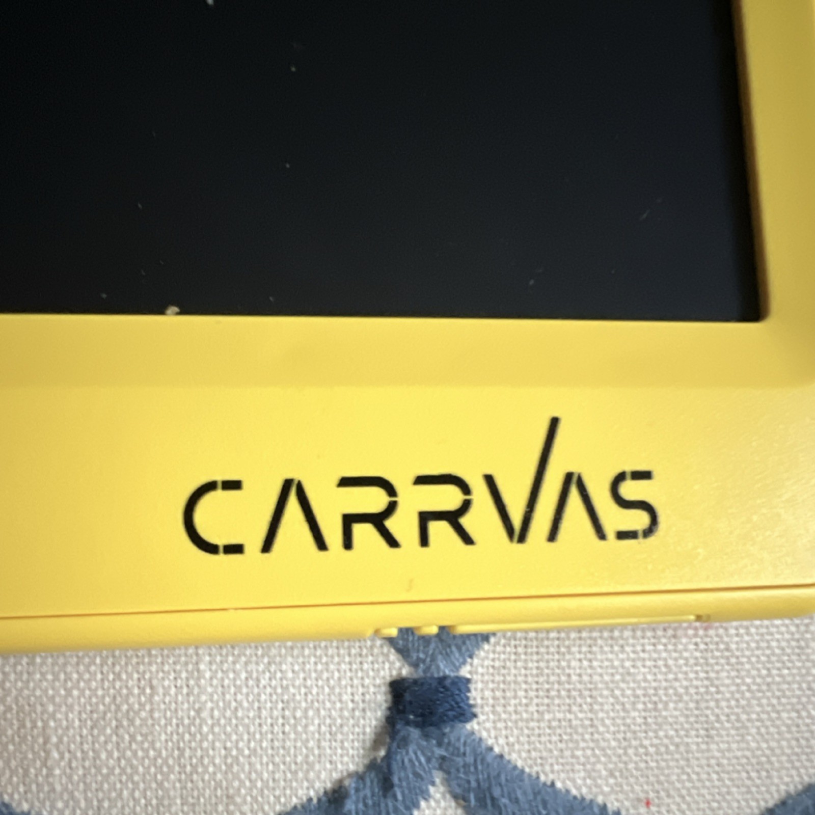 CARRVAS LCD Writing Tablet E-Writer Drawing Pad Yellow w/ Stylus, CR2032