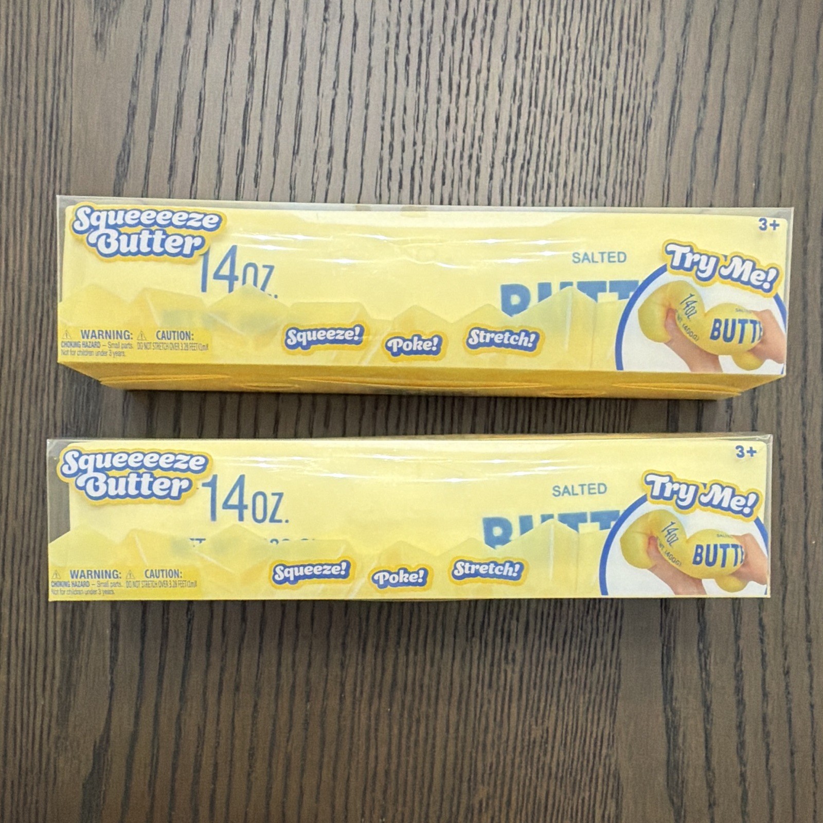 Sunny Days Butter Tactile Squeeze Toy Yellow Salted 14oz Lot of 2