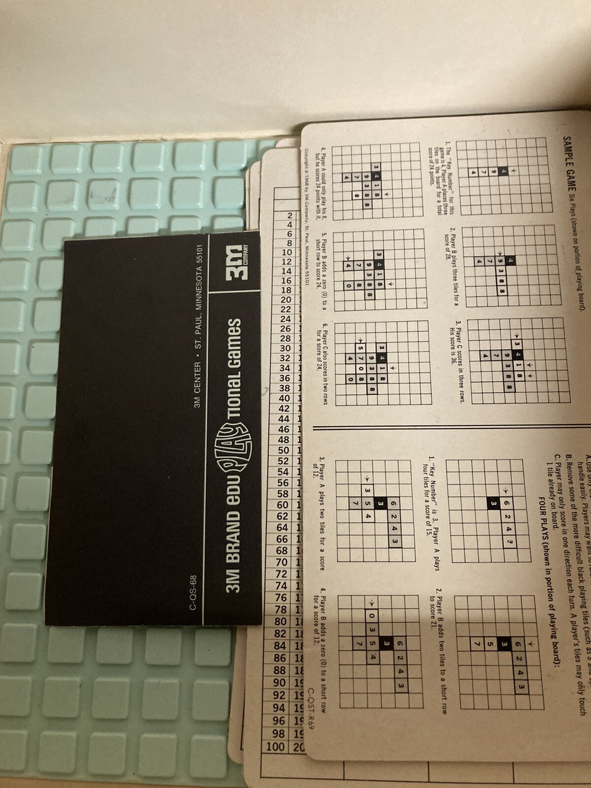 Sum Times Vintage Math Board Game 1968 Classic eduPLAYtional Game 2 Ed VHTF Read