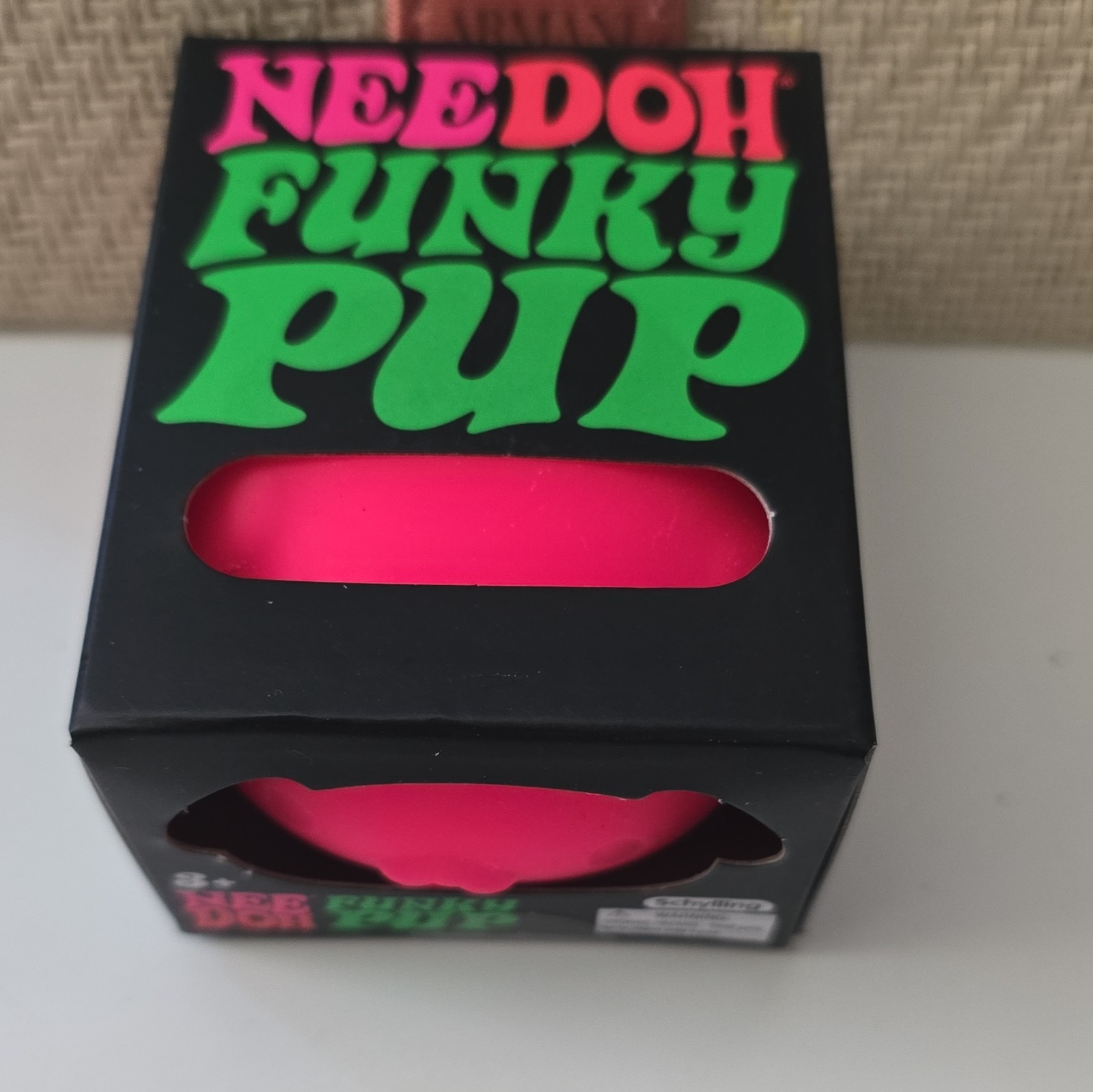 Schylling Nee Doh Funky Pup Pink Tactile Squeeze Toy Ages 3-4 Years