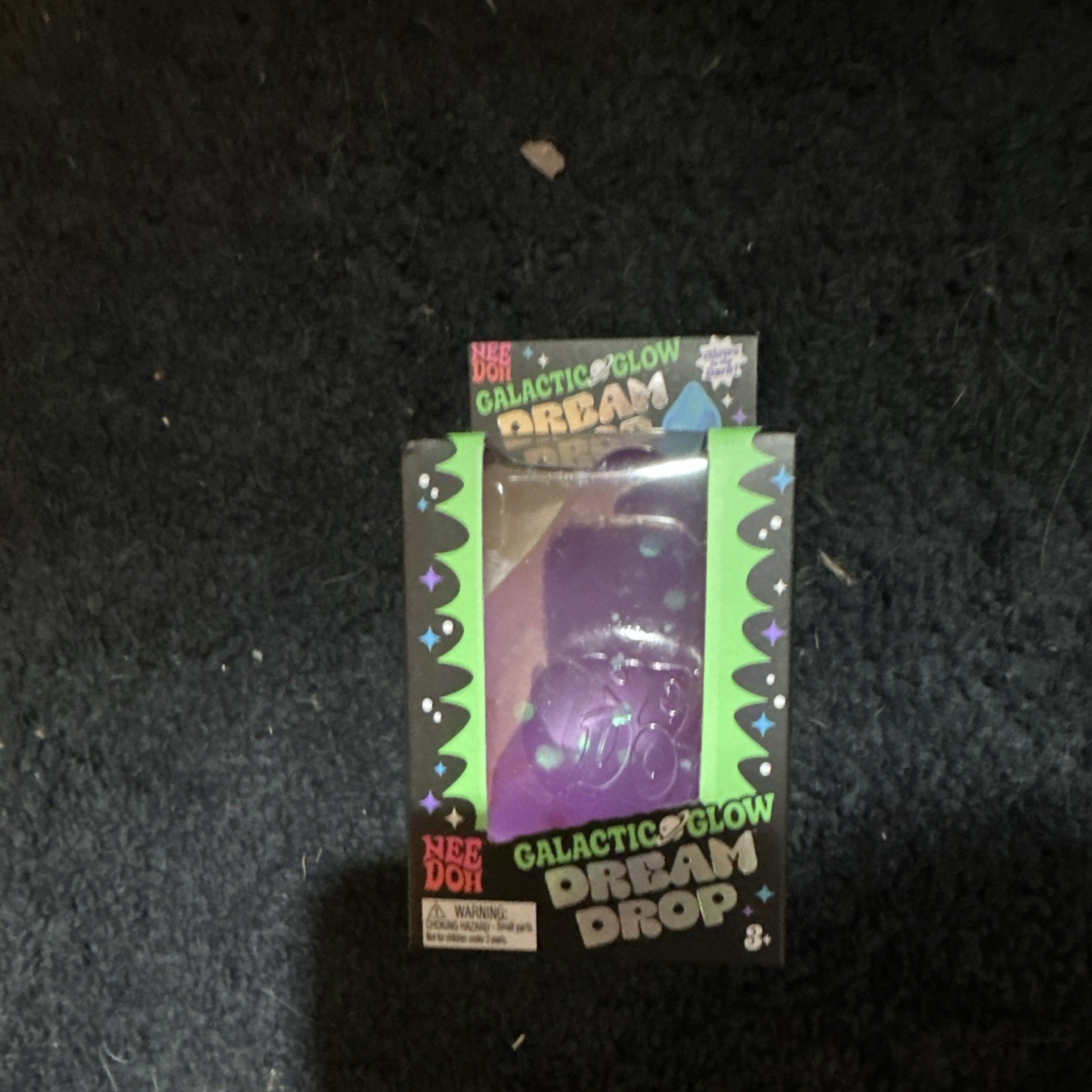 NeeDoh Galactic Glow Dream Drop Tactile Squeeze Toy Green Ages 3-5