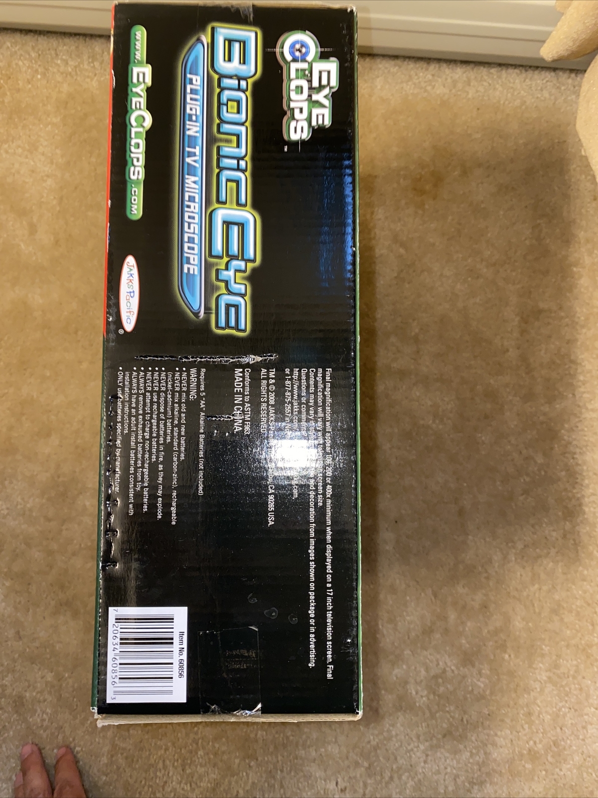 Jakks Pacific Bionic Eye Eye Clops Series Plug-In TV Microscope 2008 NIB