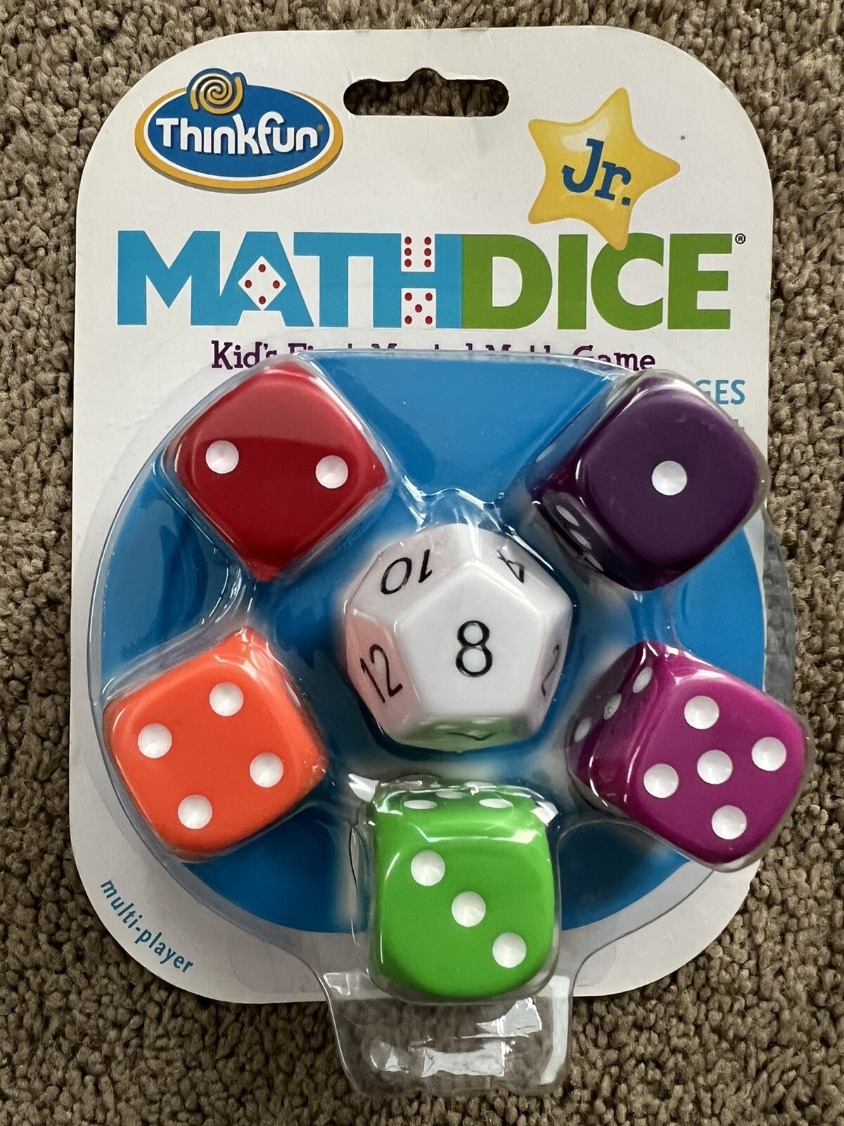 Math Dice Jr. Thinkfun Kids First Mental Math Game Ages 6+ NEW