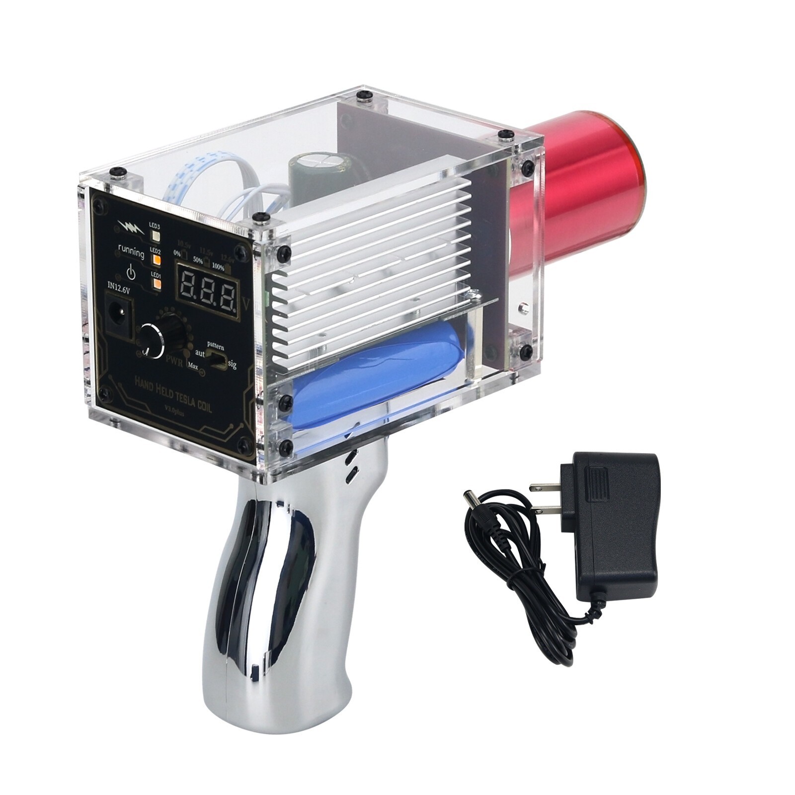 Handheld 3rd Gen Plus Enhanced 2200mAH Tesla Coil Gun Magnetic Energy Generator