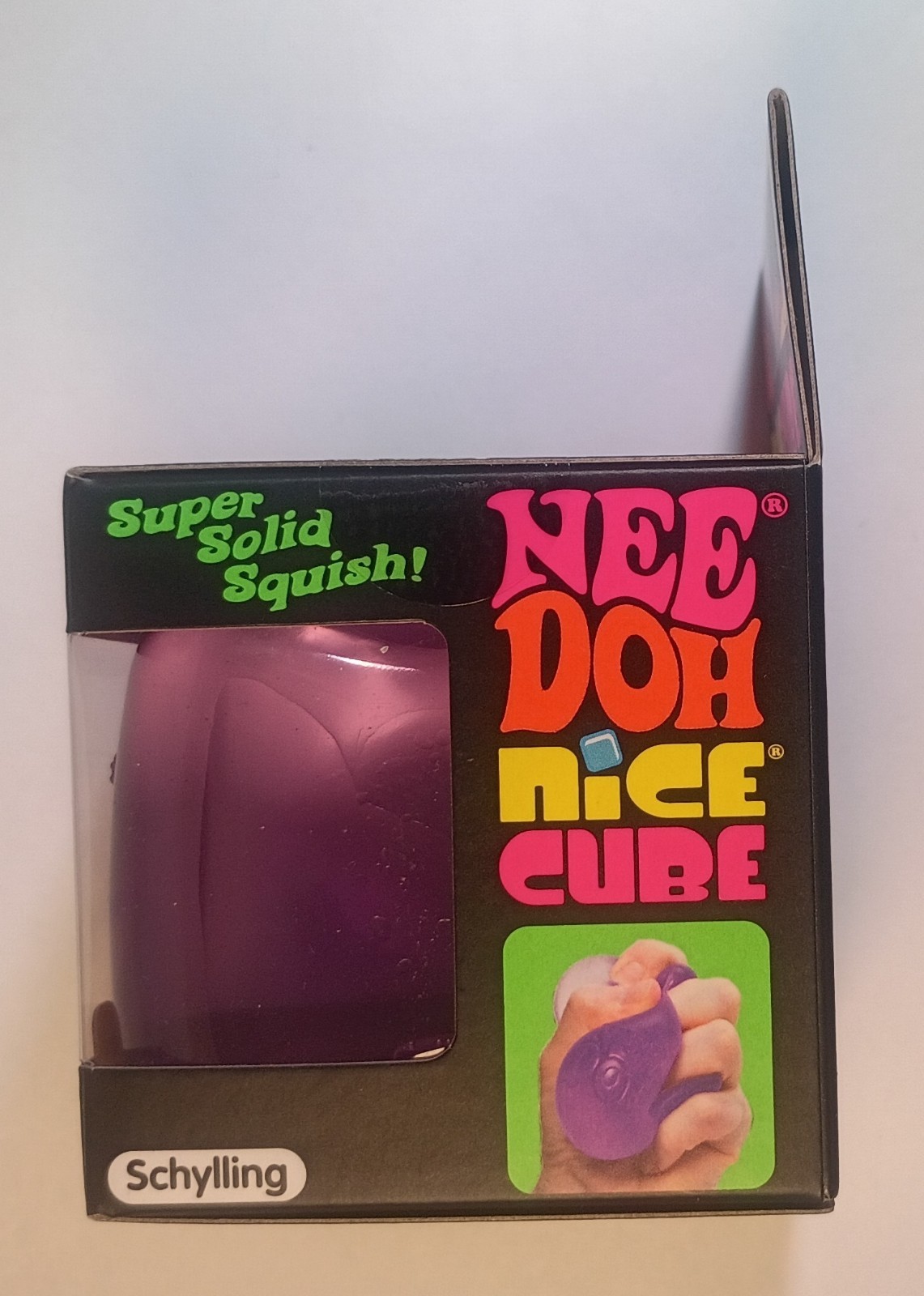 Nee Doh Needoh Nice Ice Cube Super Solid Squish Squishy Fidget Toy Purple InPack