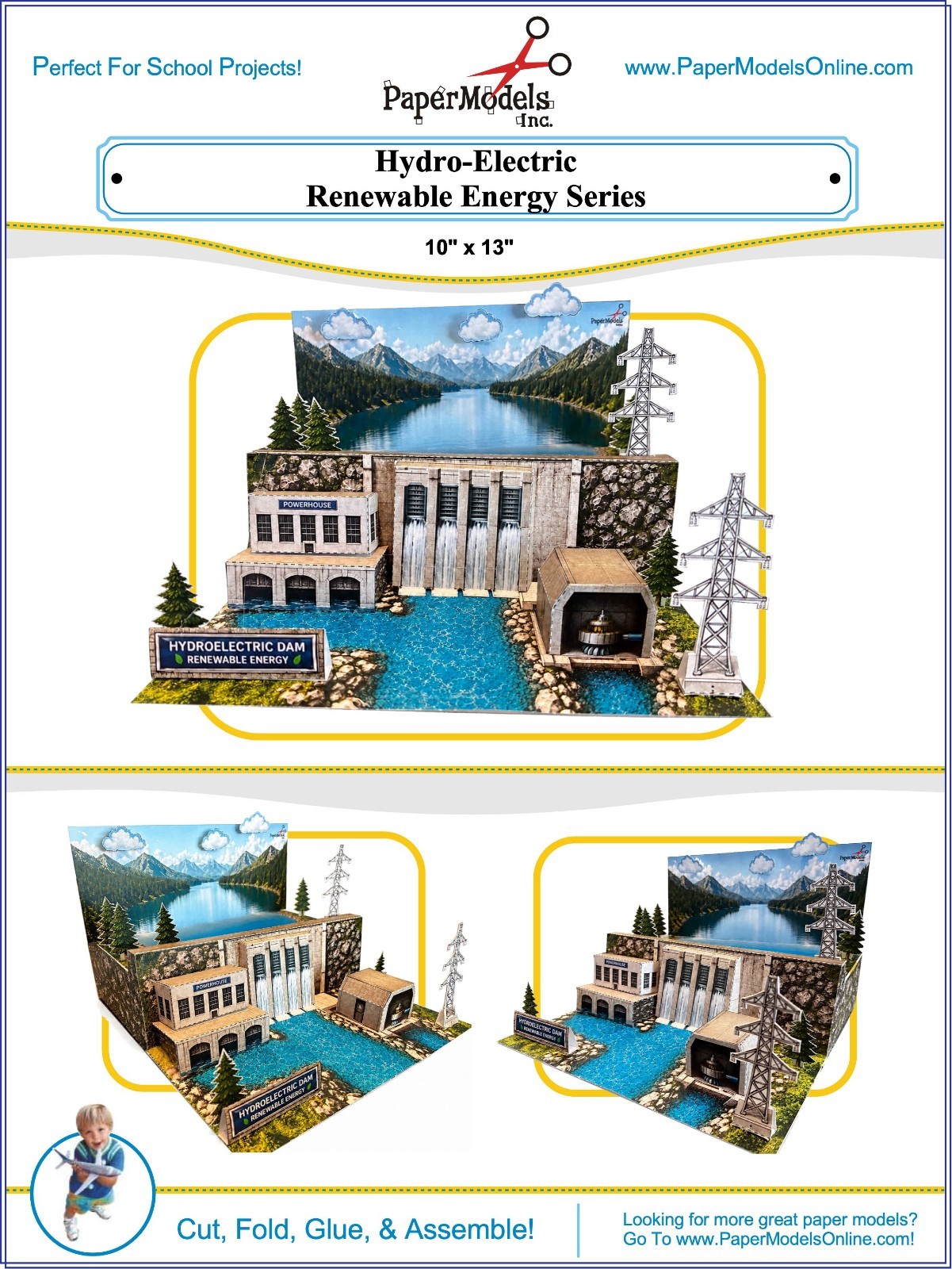 Hydro-Electric Renewable Energy Paper Model -Series