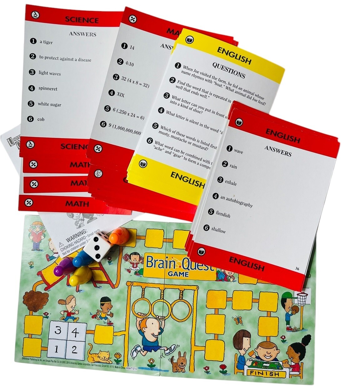 BRAIN QUEST GAME UNIVERSITY GAMES (AGES 6-12) & NEW SET SMART CARDS (AGES 9-10)