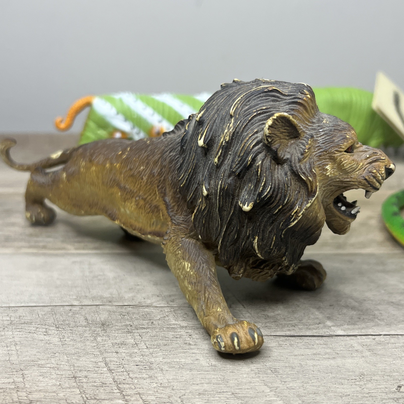Vintage Rubber Toy Bundle Male Lion Bundle Plastic Wild Animal Play Figures