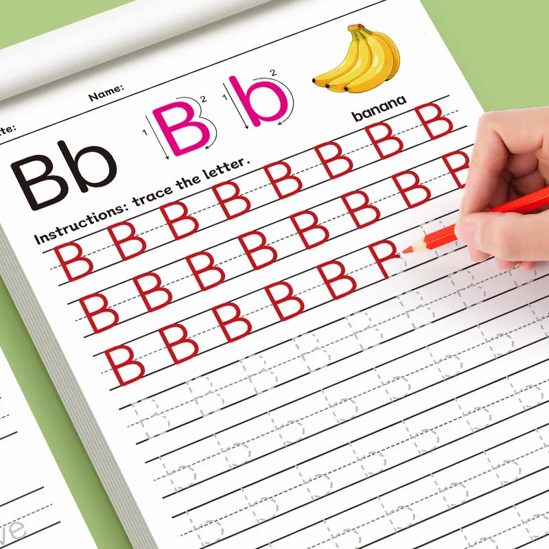 32-Page Kids Handwriting Practice Book English Alphabet Letters Pen Control Toy