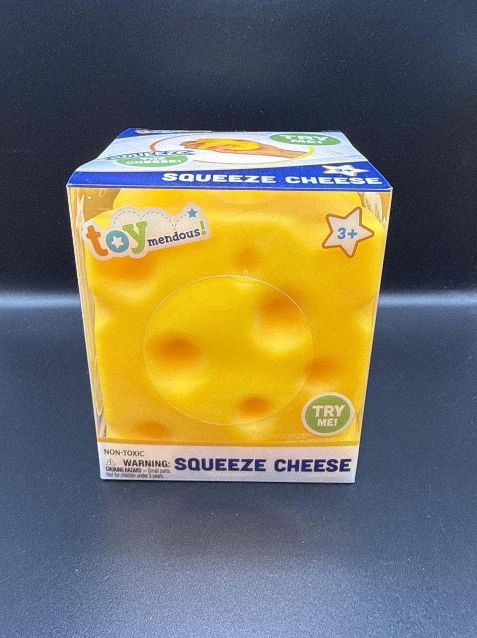 🧀 Squeeze Cheese Large Squishy Toy Toymendous New Sealed US Seller 🧀